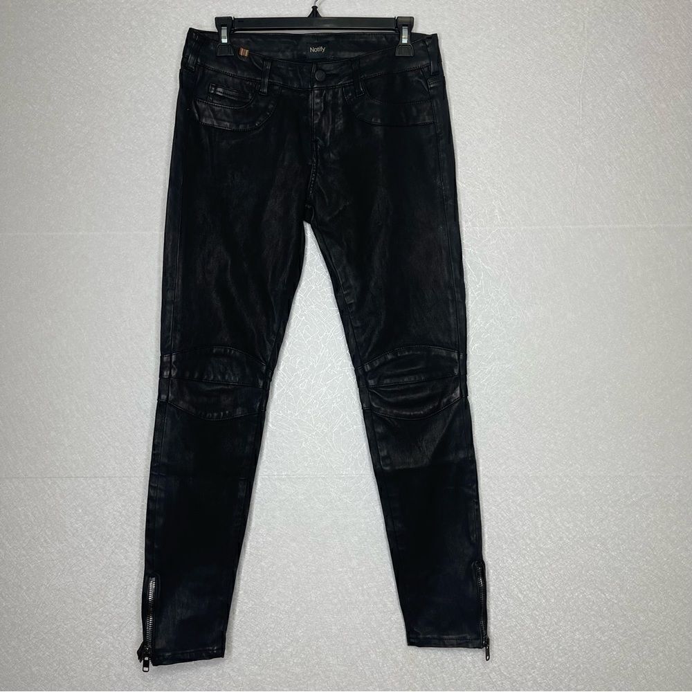Notify Leather Zip Moto Skinny Pants 29